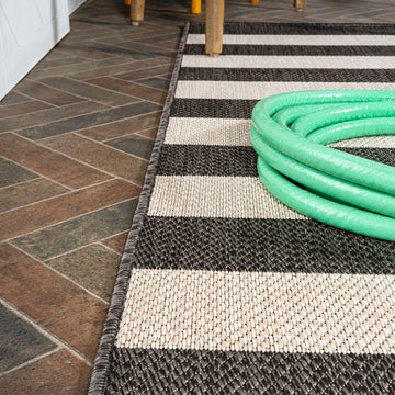 Negril Two-tone Wide Stripe Indoor/outdoor Area Rug